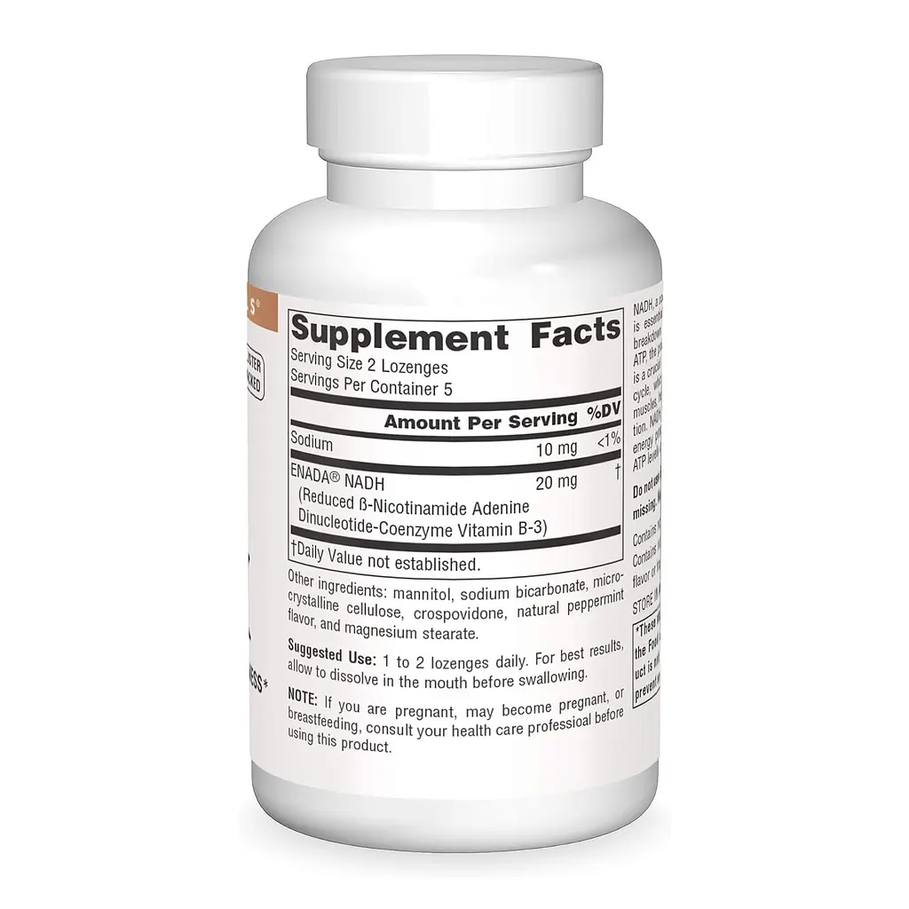 NADH 10mg Peppermint - 10 lozenges - фото 2