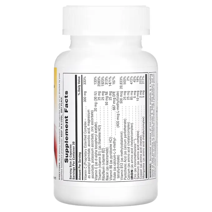 Железо Hema-Plex 60 Fast-Acting Capsules NaturesPlus vit0005975 - фото 2