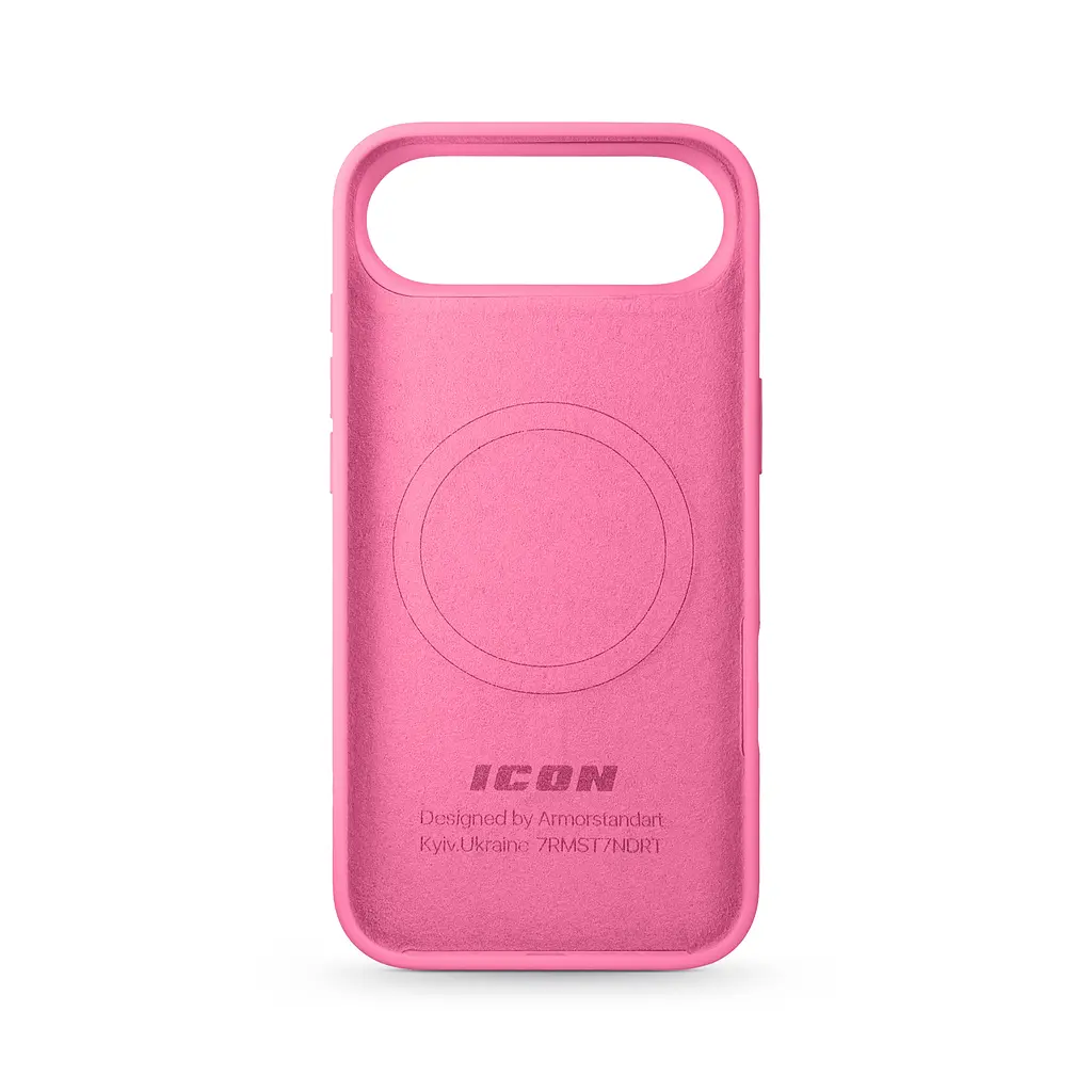 Силиконовый чехол с MagSafe для Apple iPhone 17 Air, ICON2 MagCase, розовый, противоударный, панель с мягкой подкладкой, защита всего корпуса, поддержка беспроводной зарядки, совместим с защитными стеклами и пленками, ArmorStandart (ARM87081) - фото 2