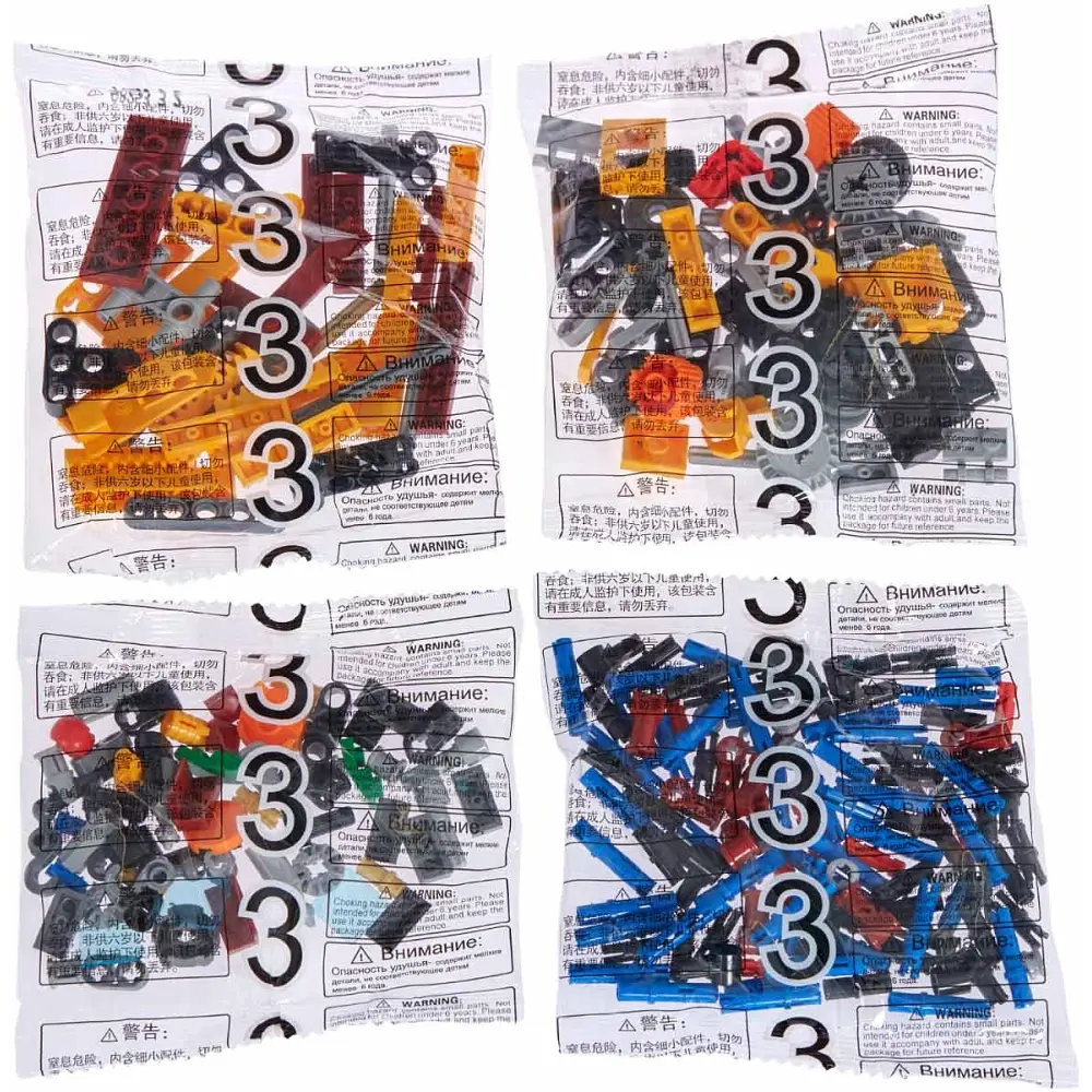 Конструктор Zipp Toys Потяг DPK32 з рельсами, жовтий - фото 12