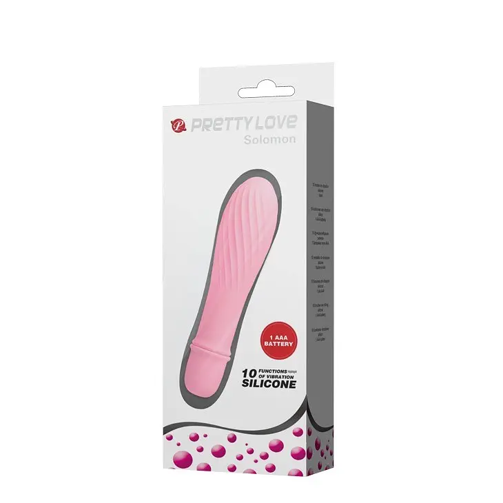 Вібратор Pretty Love Solomon Vibrator Light Pink, 12,3 см рожевий - фото 6