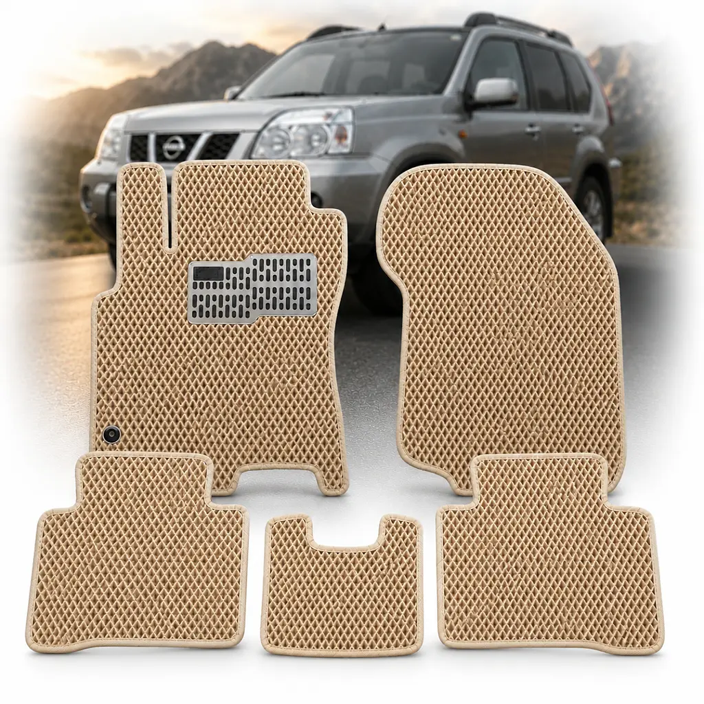 Килимки в салон EVA для Nissan X-Trail (Т-30) 2001-2007 з підп'ятником Бежеві 5 шт