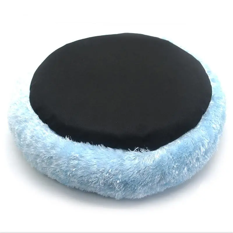 Лежак круглий для собак та котів Забава блакитна №3 60х15 см - фото 2