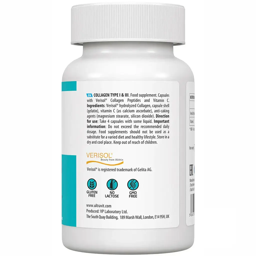 Колаген VPLab Collagen Type I & III 120 капсул - фото 3