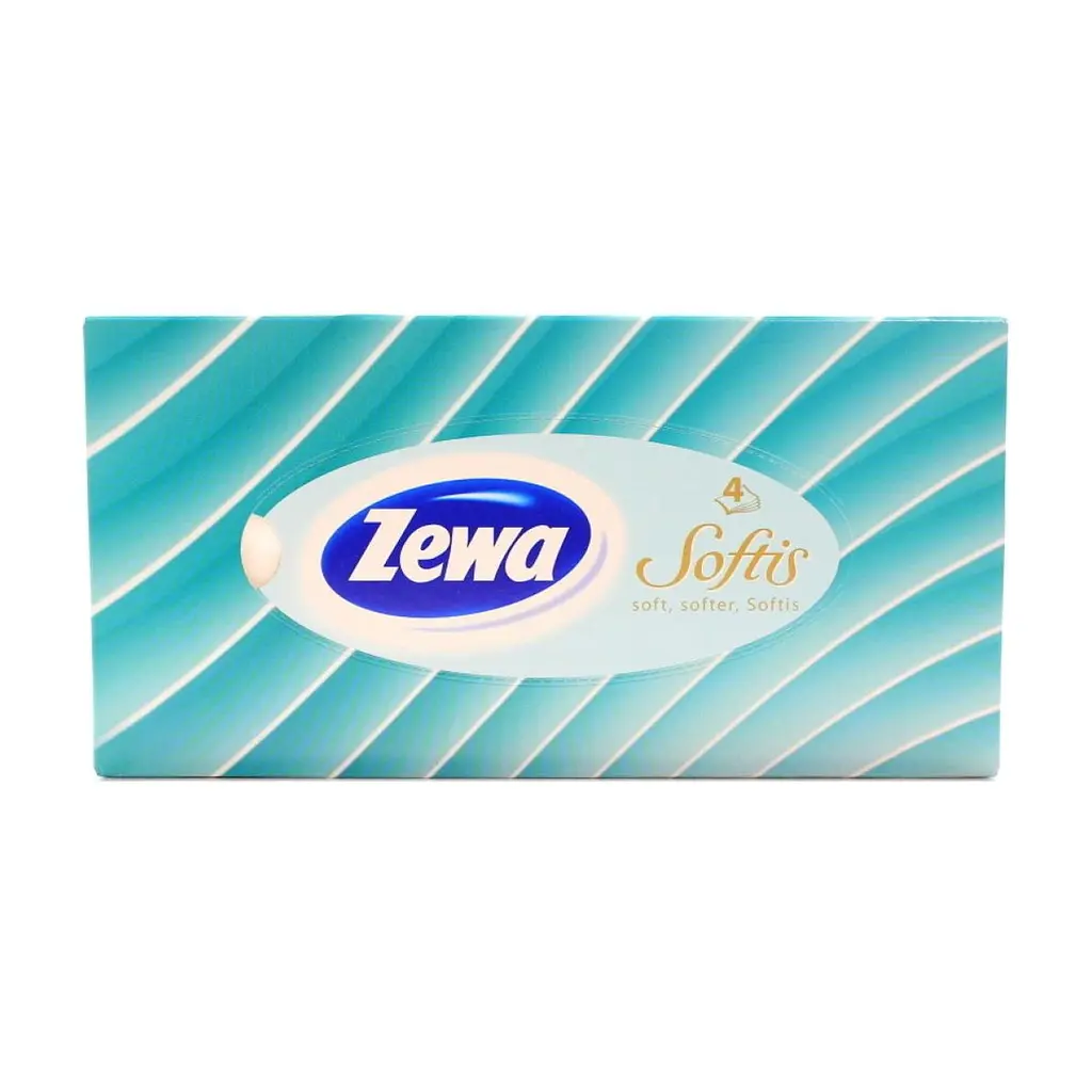 Серветки косметичні Zewa Softis Box 4-шарові 80 шт. (7322540441574)