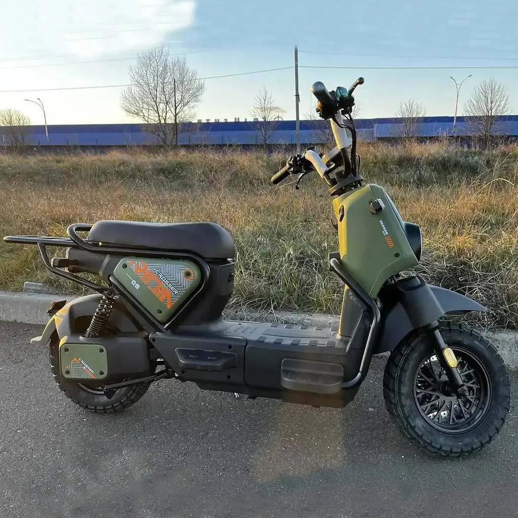 Электроскутер Двухместный Crosser CR4 (1200W, 72V/24Ah) Зеленый - фото 6