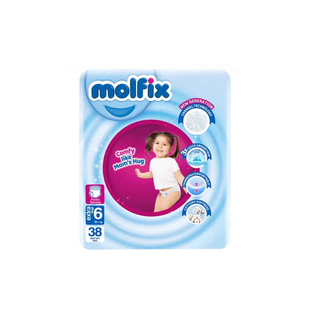 Підгузки Molfix трусики 6 Extra Large 15+ кг 38 шт. (8690536842735)