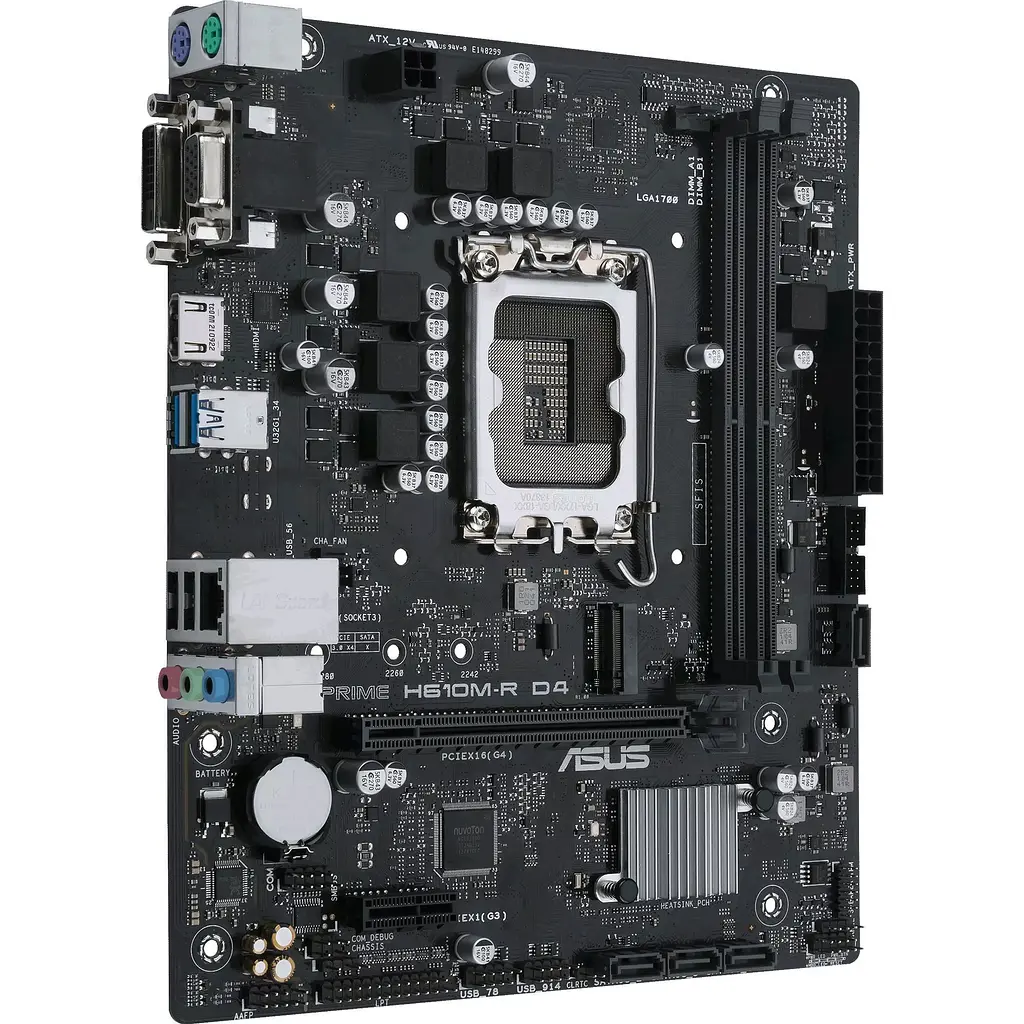 Материнська плата Asus Prime H610M-R D4-SI [147100] - фото 2