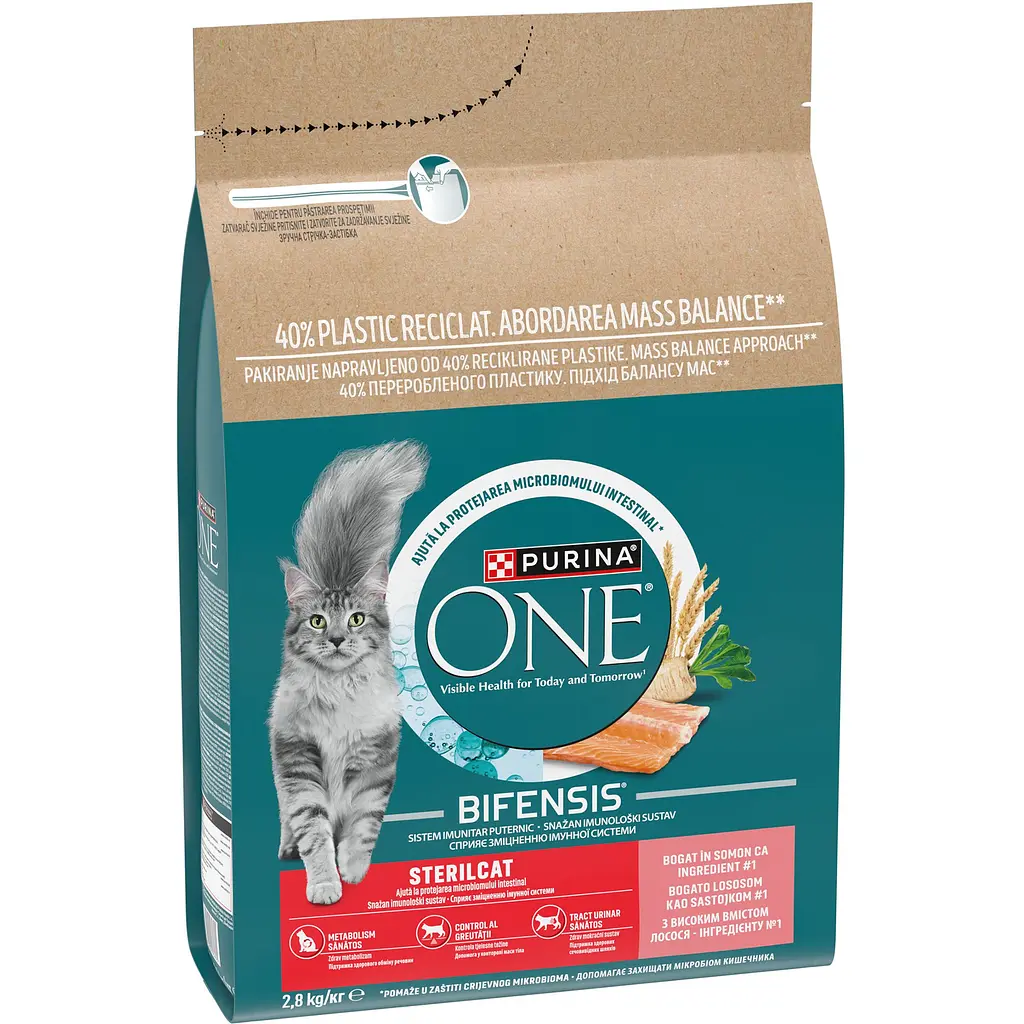 Сухий корм Purina One Sterilcat Bifensis Salmon з високим вмістом лосося для дорослих стерилізованих котів 2.8 кг - фото 3