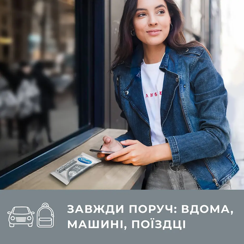 Влажные салфетки Smile Antibacterial с Д-пантенолом 15 шт. в ассортименте - фото 19
