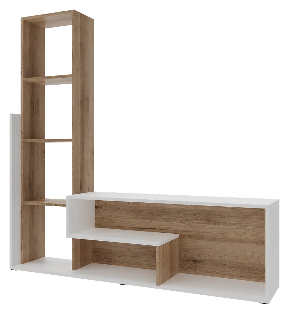 Стінка у вітальню Doros Етана Дуб Артизан / Білий 150х30х150 см (41510097) - фото 2