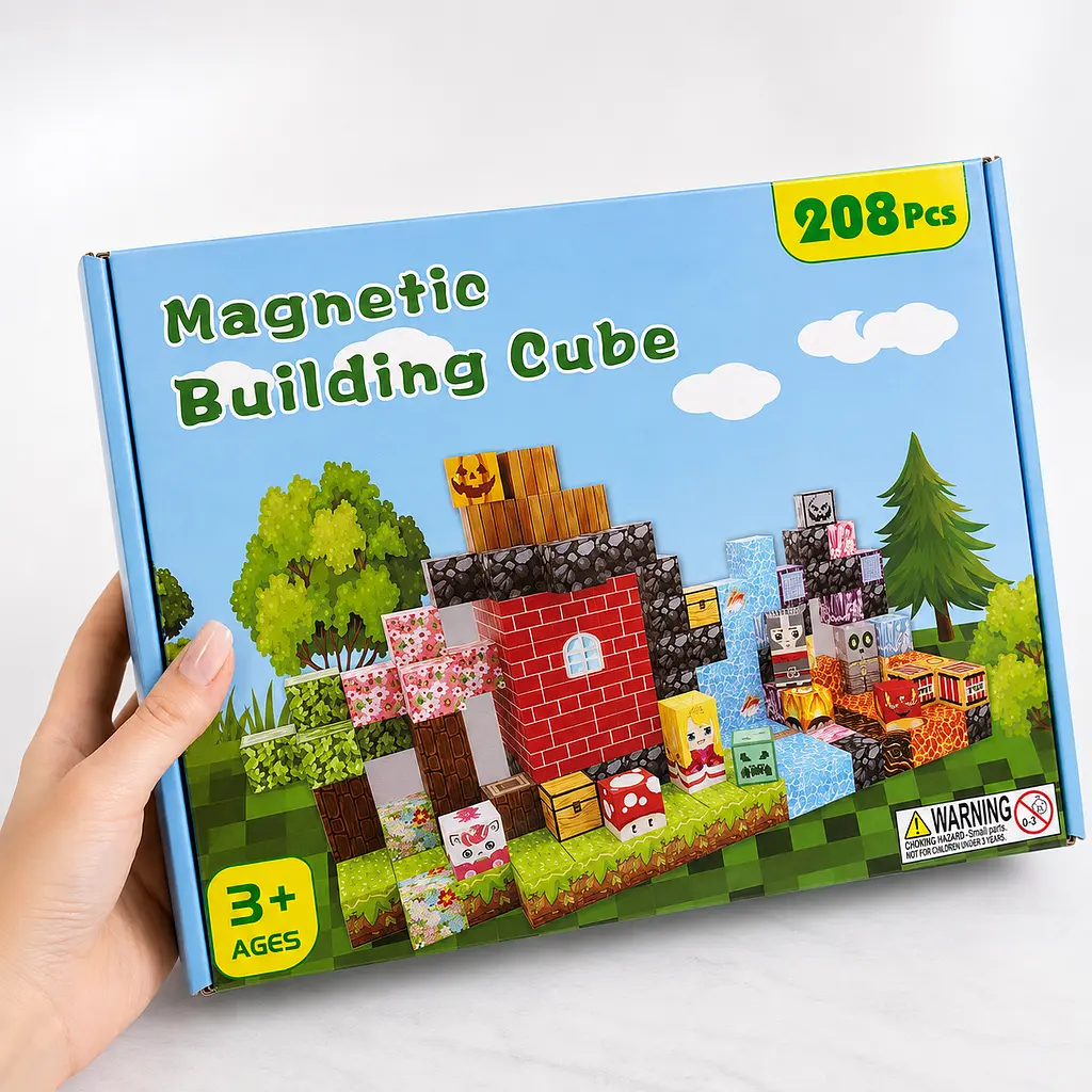 Магнітний конструктор Minecraft 208 шт по грі Майнкрафт Два світи: Вода та Лава Mk001064 - фото 2