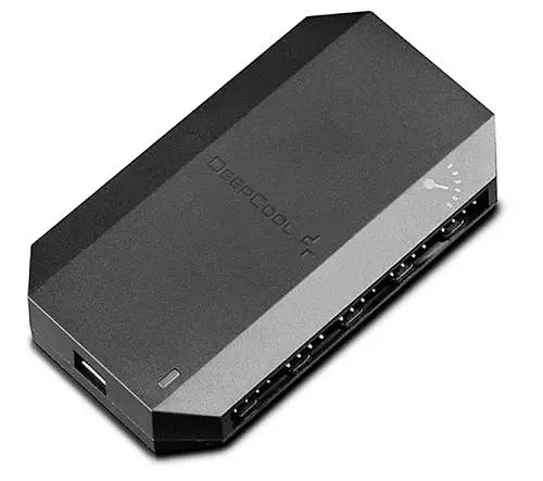 Контролер для керування вентиляторами DeepCool FH-10, Black, 10x4-pin PWM, живлення SATA (DP-F10PWM-HUB) - фото 2