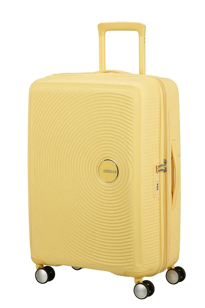 American Tourister Валіза American Tourister, Soundbox, поліпропілен, середня, 67см, 71.5/81л, TSA, 4 колеса, EXP, пастельно-жовтий - фото 6
