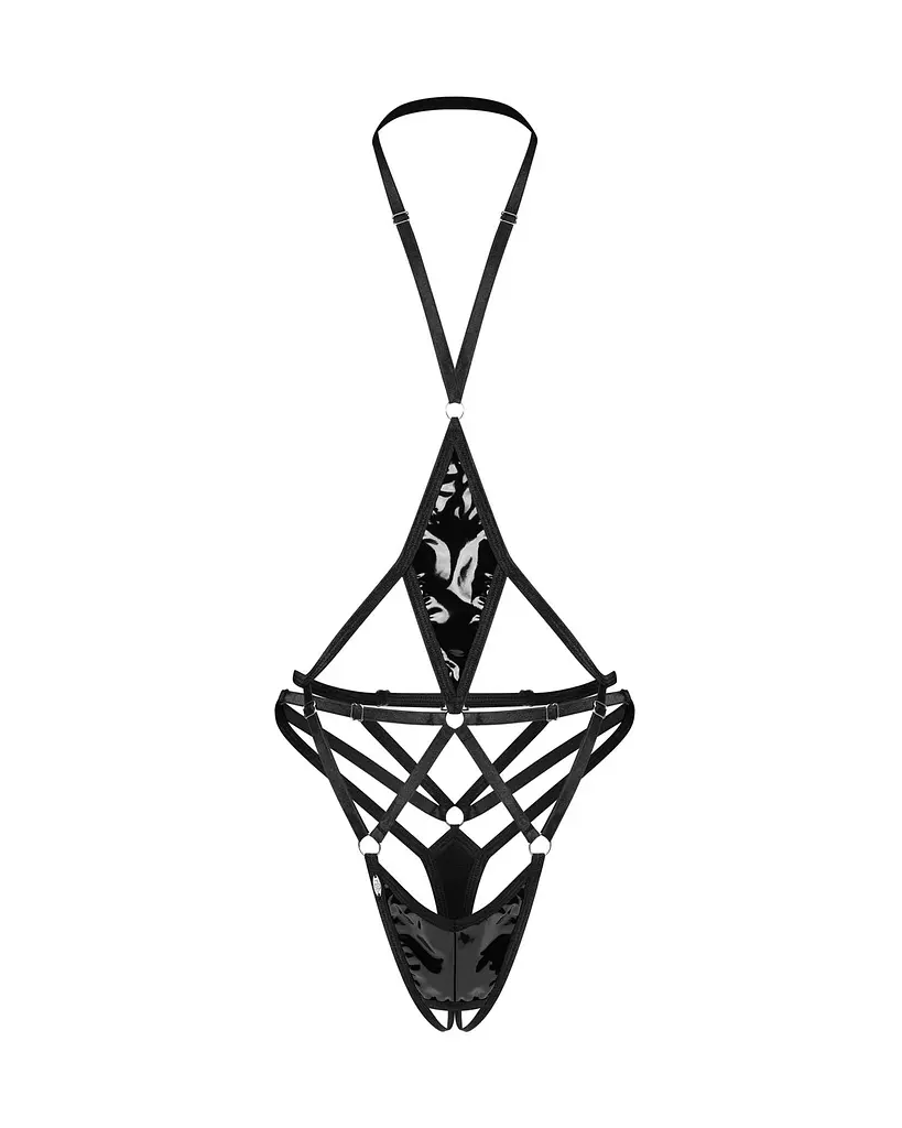 Боди Obsessive Keira Lise otwarte, L/XL (черный) - фото 9