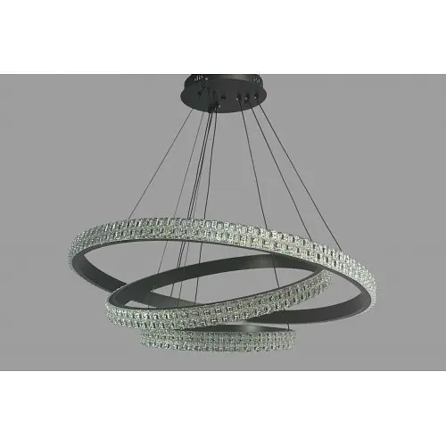 Підвісна люстра LED у вітальню Linisoln 1956-80*60*40 BK метал, акрил, LED-стрічка, 80*60*40 см, потужність 140 Вт - фото 3