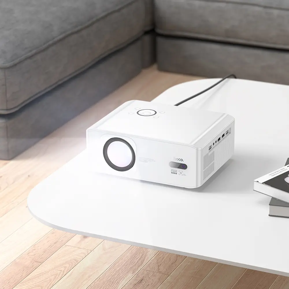 Проектор HOCO DT3 Smart electric focus projector(1080P Android version)(EU) White (6942007629669) - фото 7