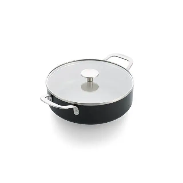 Сотейник з кришкою KitchenAid АС, 28 см, 4,28 л, з керам покриттям, матовий чорний (CC010431-001) - фото 2