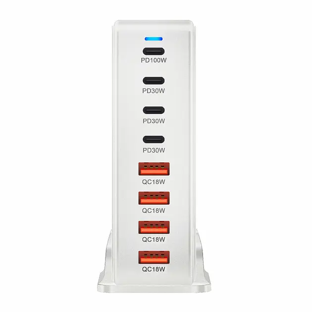 Сетевое зарядное устройство YMS-858 240W для GAN3 (1Type-C100W+3Type-C30W/4USBQC3.018W) Белый - фото 2