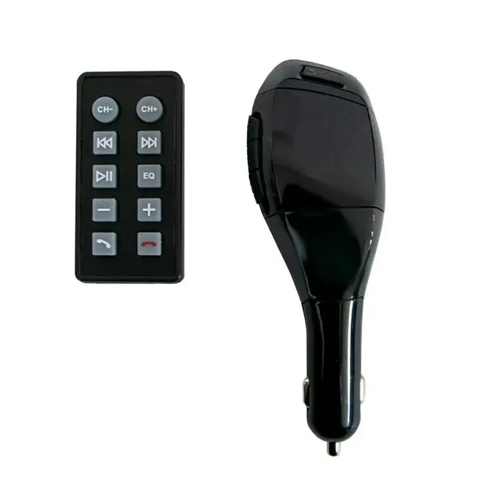 Автомобільний FM трансмітер модулятор чорний H20 Bluetooth MP3 - фото 2