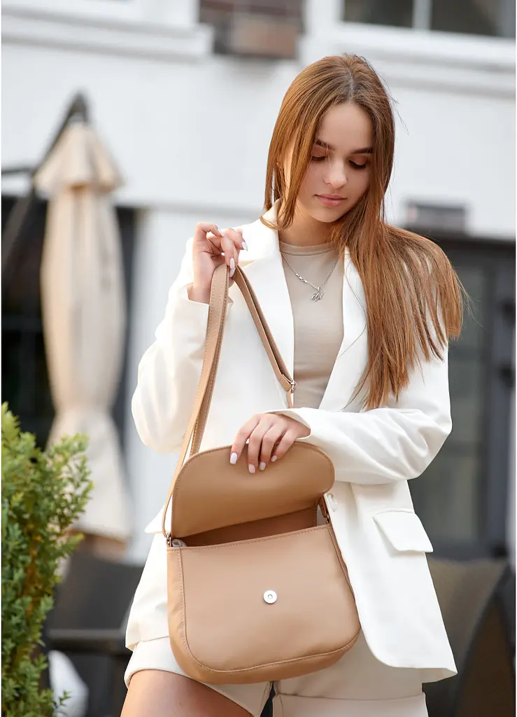 Сумка жіноча Sambag Rose BZN бежевий 20 х 24 х 7 см (94000026) - фото 4
