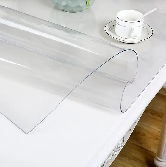 М'яке скло силіконова скатертина на стіл Soft Glass Захист для меблів (1.3х1.4 м) товщина - 1.5 мм Прозоре - фото 7