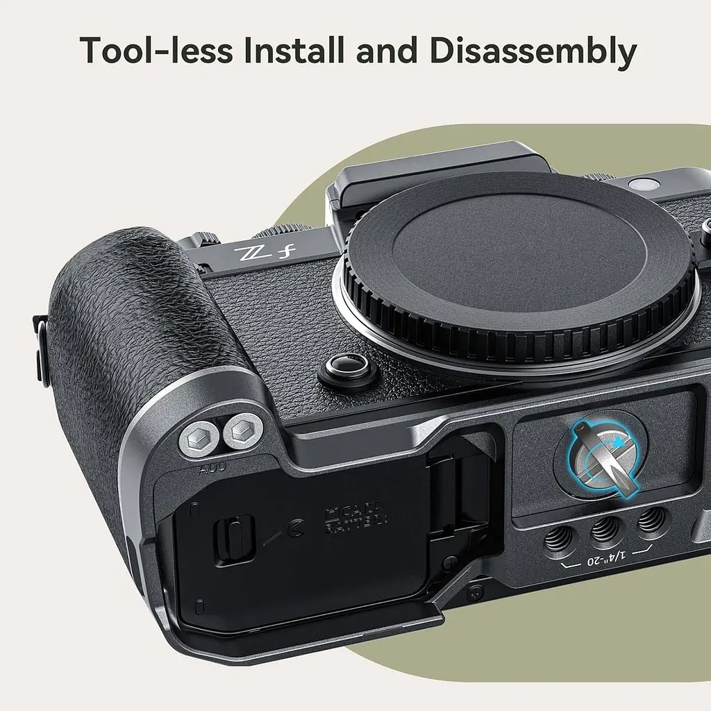 Рукоятка L-подібної форми SmallRig Z для Nikon з ергономічною силіконовою рукояткою, вбудованою швидкознімною пластиною для Arca - фото 6