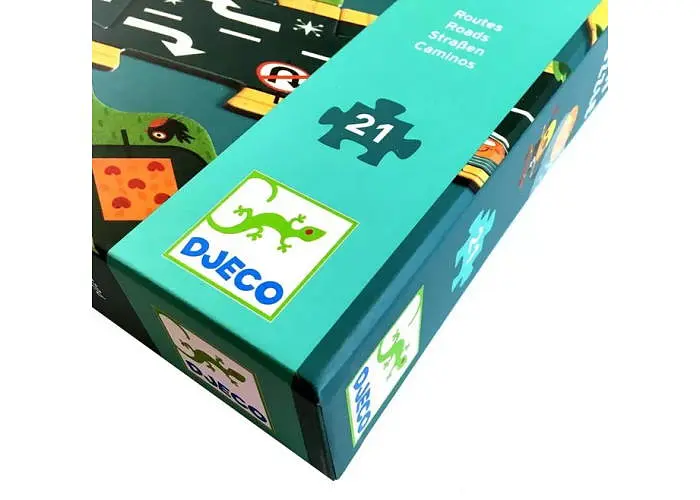 Настільна гра Djeco Пазл Автотраса, 21 ел. (гігант) (Pop to Play Puzzle: Roads) (DJ07162) - фото 3