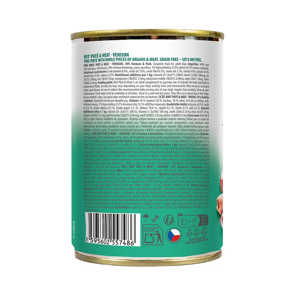 Вологий корм Brit Care Pate & Meat для собак з олениною 400 г (арт.100078/530328) - фото 3