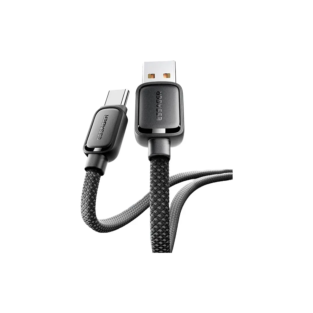 Дата кабель USB 2.0 AM to USB-C 1.0m 7A black Essager (EXCT-TD01-P) - фото 4