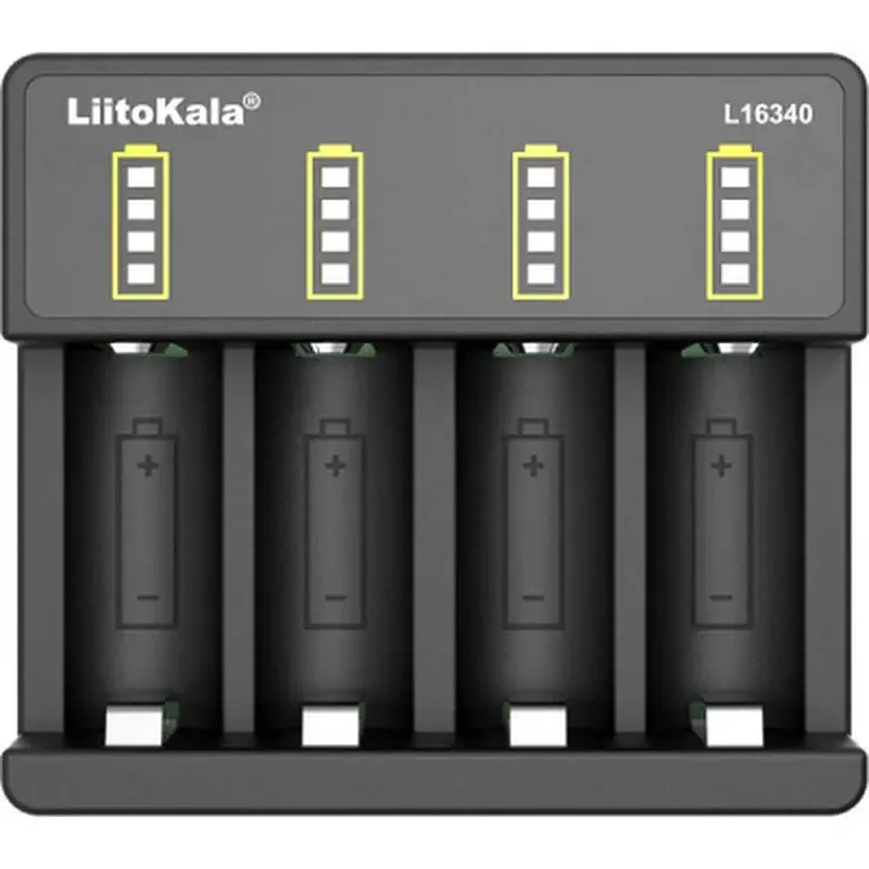 Зарядний пристрій для акумуляторів Liitokala 4 Slots, Li-ion, 16340, CR123A (Lii-L16340)