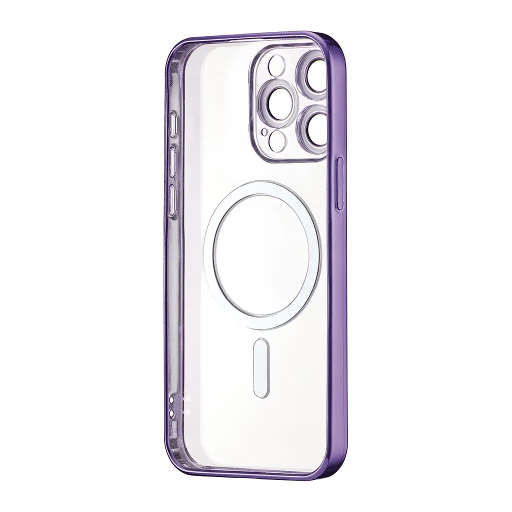 Чохол Ductil Metallic Edge with MagSafe (Protected Camera & Lens) iPhone 14 Pro Max Deep Purple - фото 3