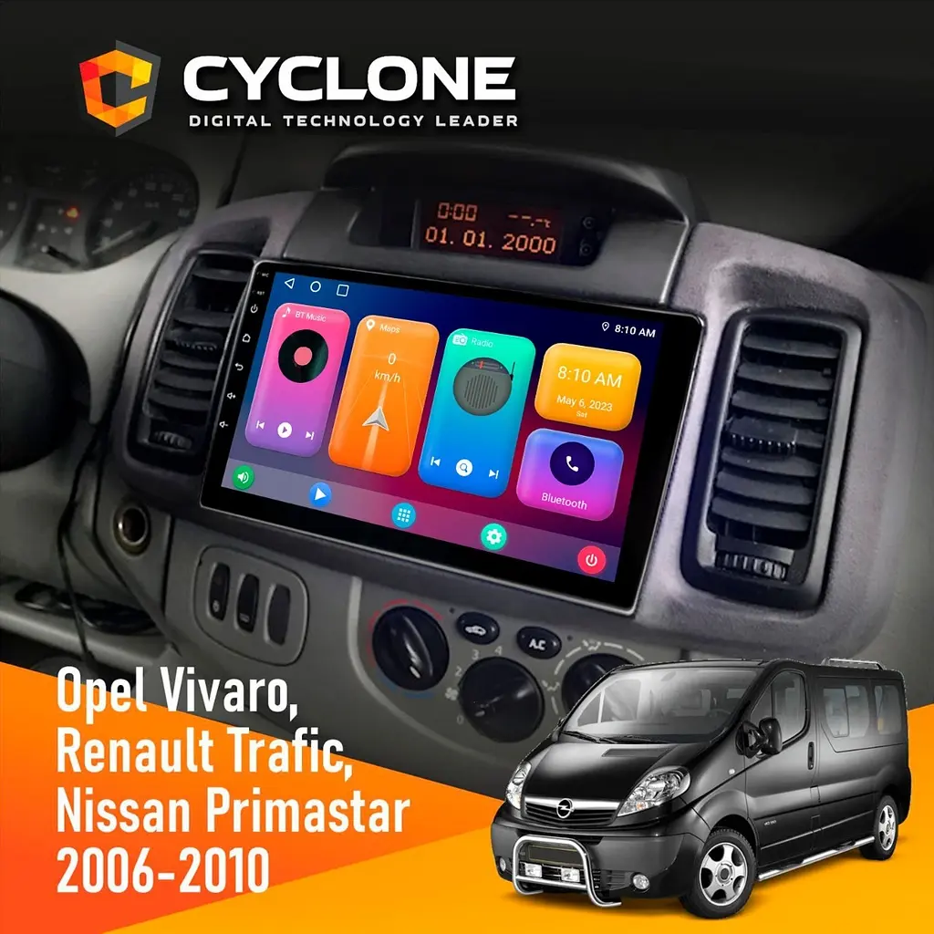 Штатна магнітола Opel Vivaro 2001-2010 Cyclone C10-001 2x32 CPL Cyclone (НФ-00009822) - фото 2