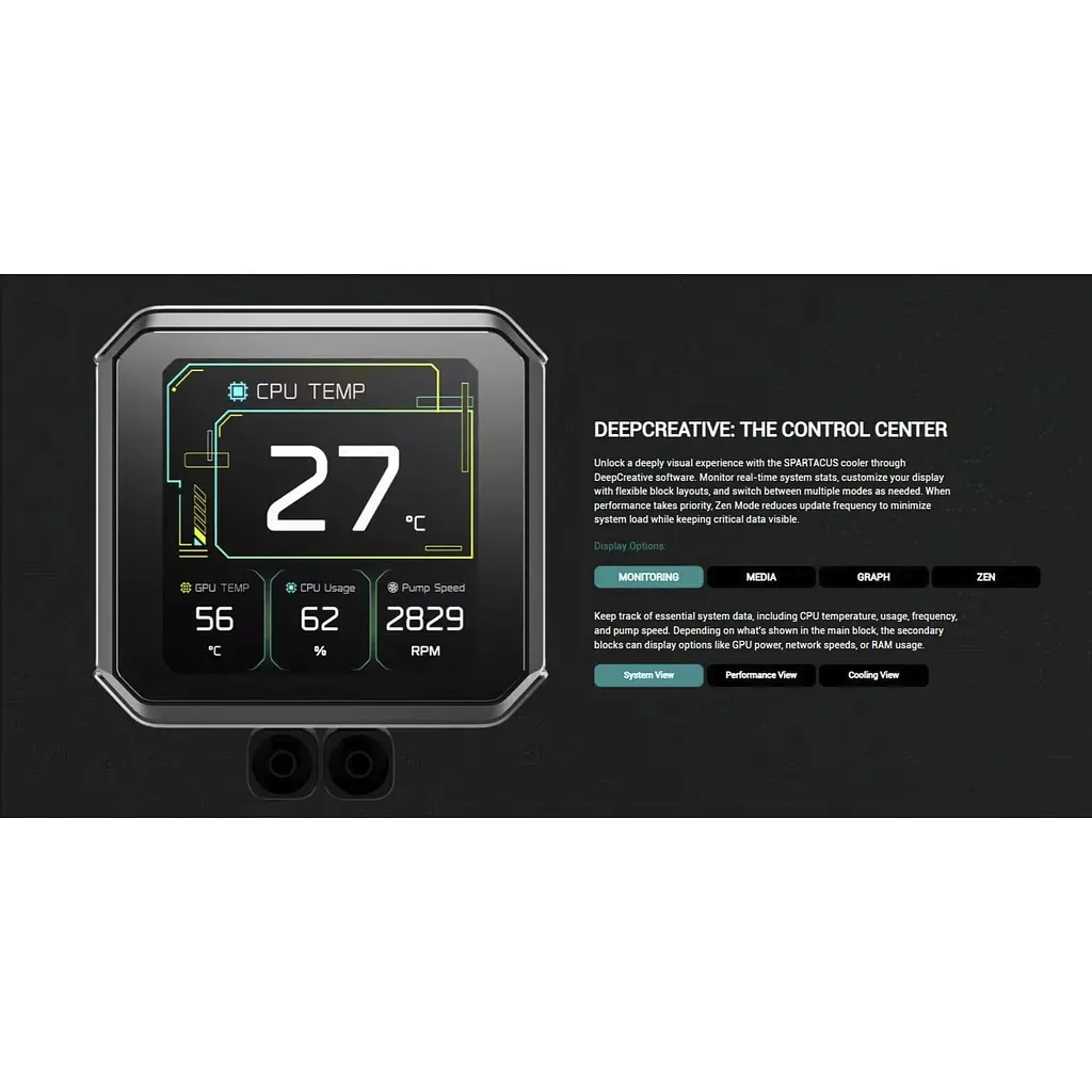 СВО Deepcool Spartacus 420 Black (R-SPT420-BKDSMP-G-1) - фото 11
