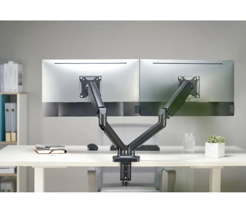 Кронштейн настольный для двух мониторов 17-32 дюйма OfficePro OPMA-412 Black - фото 11