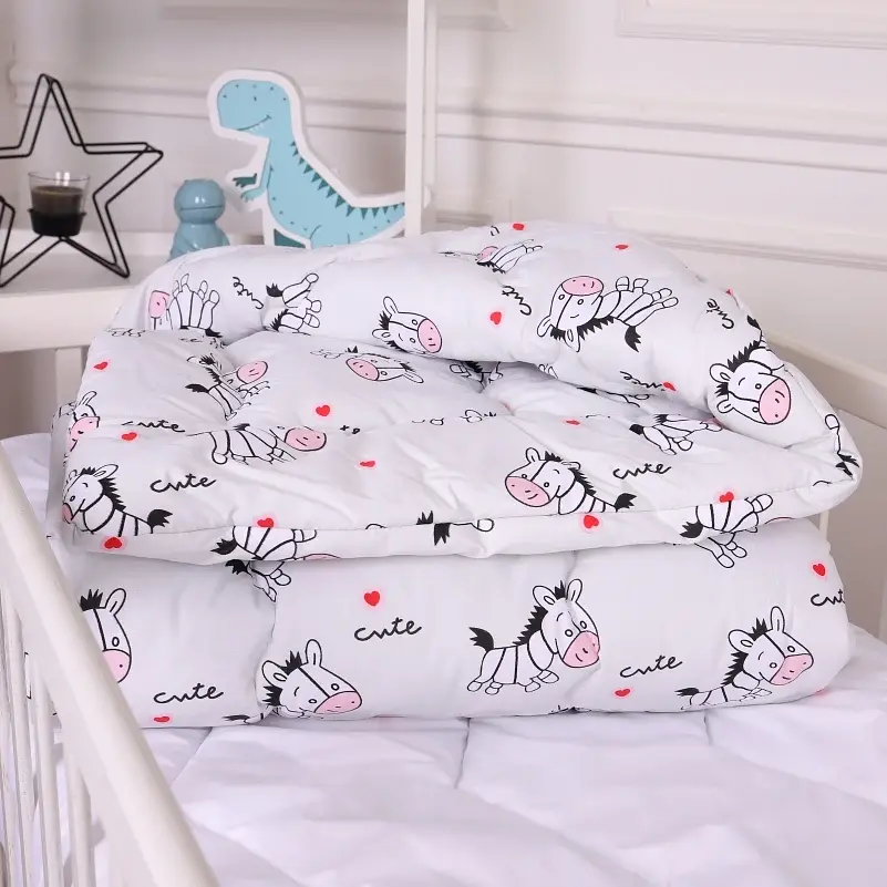 Ковдра MirSon антиалергенна зима Kids Time 20-0040 Cute white zebra 140x205 см бавовна (2200009665875) - фото 2
