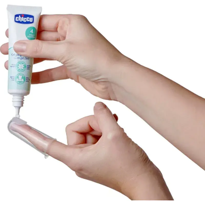 Дитяча зубна паста Chicco Набір: гель для ясен 2в1+ зубна щітка-масажер (11262.00) - фото 5