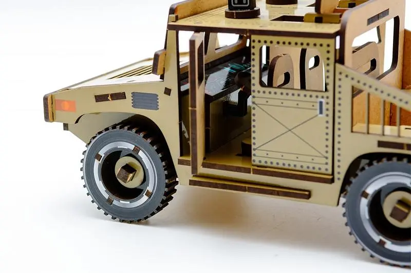 Конструктор Puz-00927 "HUMVEE" дерев'яний, р.22х11х12, 5см PuzzleOk - фото 5