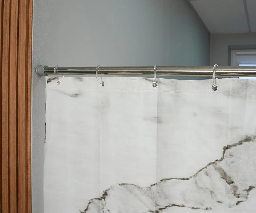 Штора для ванної кімнати SPAZIO MARBLE PEVA 200х200 см із 12-ма кільцями - фото 5