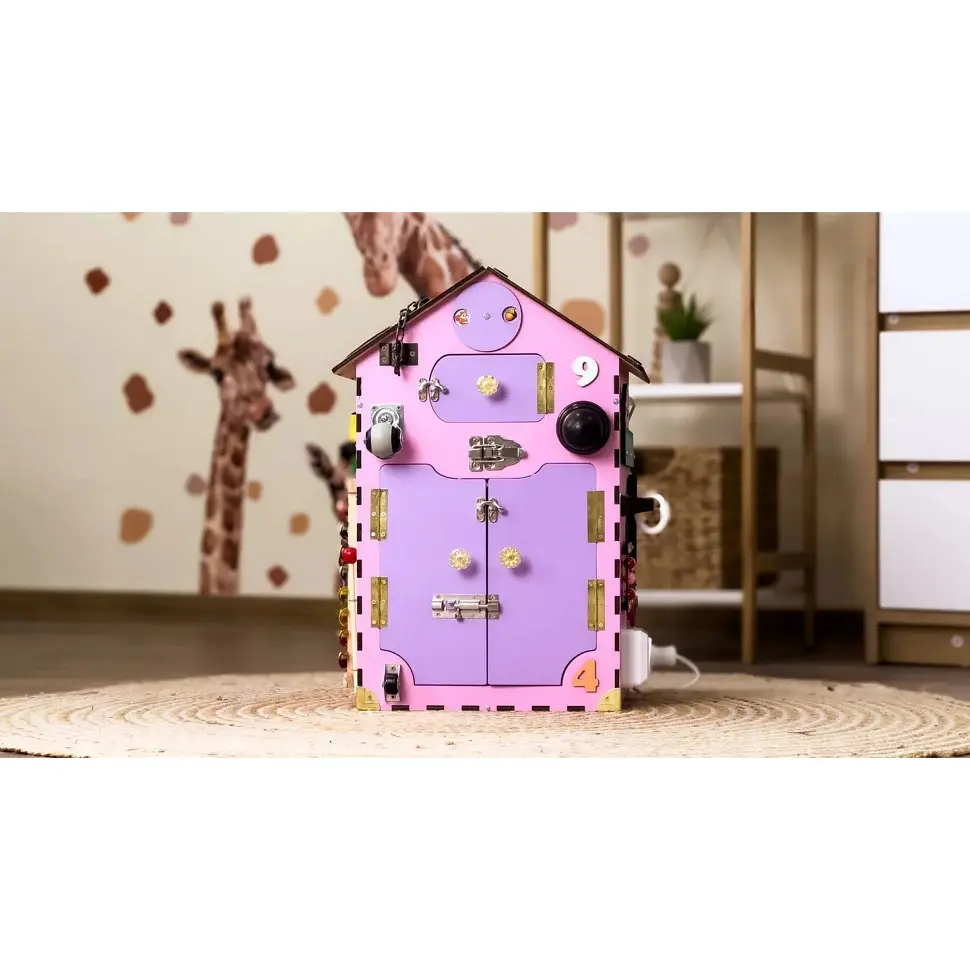 Развивающая игрушка Бизикуб Дом TG200111 розовый, 55х30х30 см - фото 7