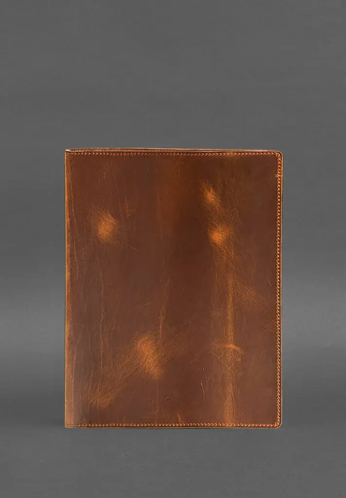 Кожаная папка для документов 5.0 Светло-коричневая Crazy Horse с эффектом Pull Up - фото 5