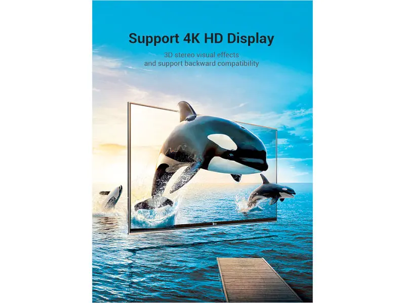 Адаптер Vention HDMI 270 Degree Male to Female Adapter HDMI Black (AINB0) - фото 7