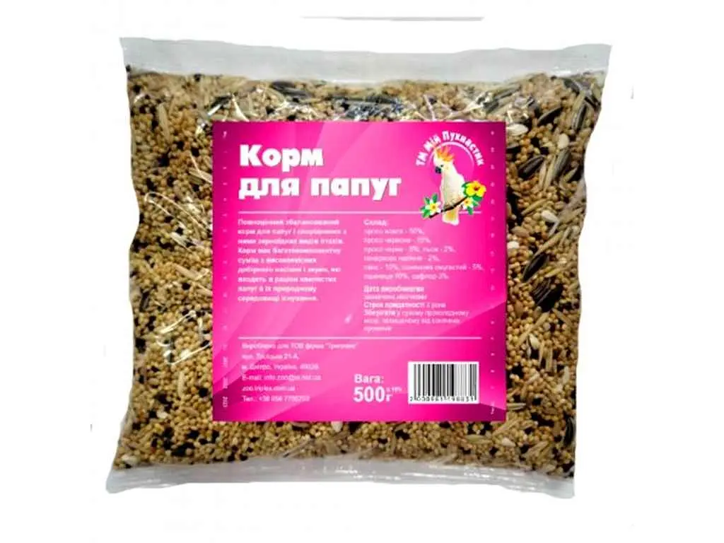 Корм для папуг МІЙ ПУСХНАСТИК 500г 98 831