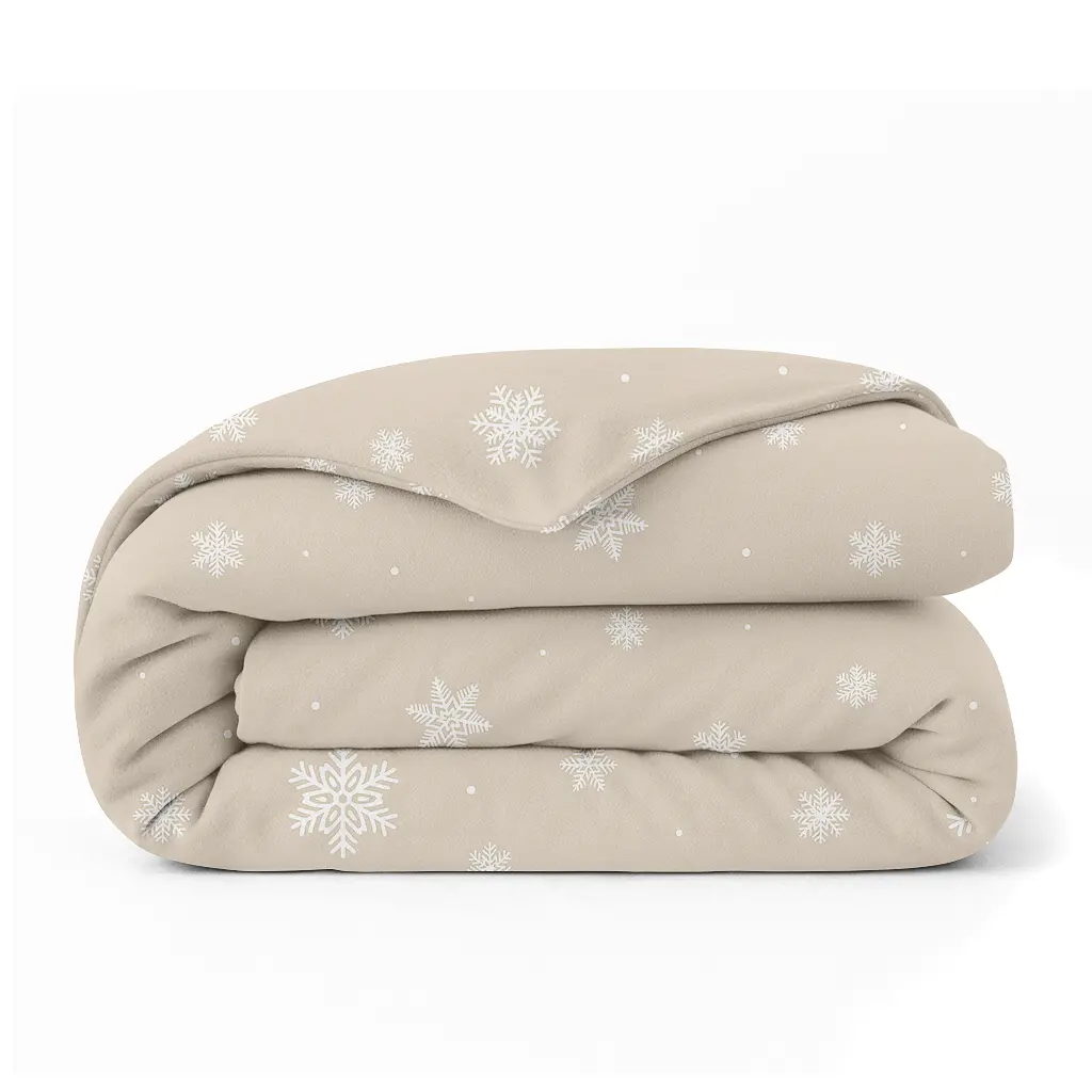 Дитяча постільна білизна фланель в ліжечко SNOWFLAKES LATTE CS3 COSAS (4822052477236) - фото 3