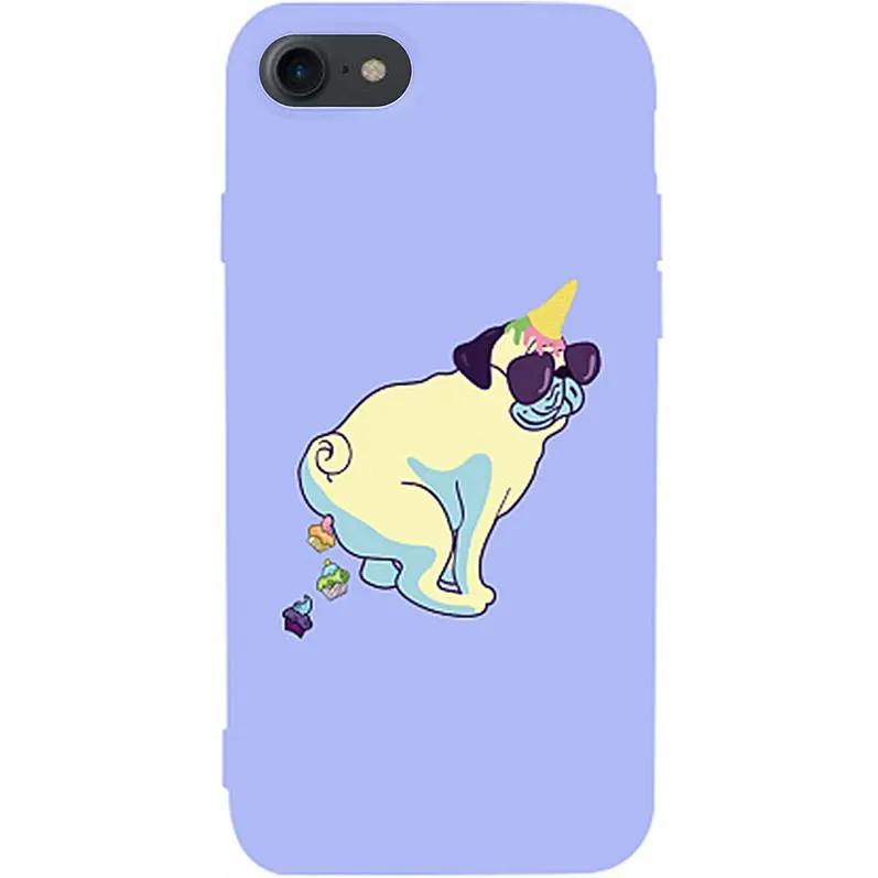 Чохол-накладка Toto Matt TPU 2 mm Print Case Apple iPhone 7/8/SE 2020 #77 Kakedog Light Purple