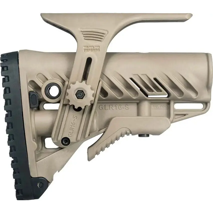 Приклад FAB Defense GLR-16 CP с регулируемой щекой для AR15/M16 Tan - фото 2