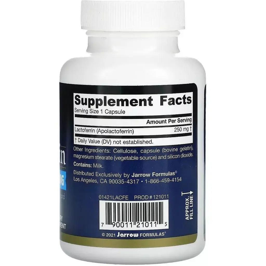 Лактоферин сублімований Jarrow Formulas Lactoferrin 250 мг 60 капсул - фото 2