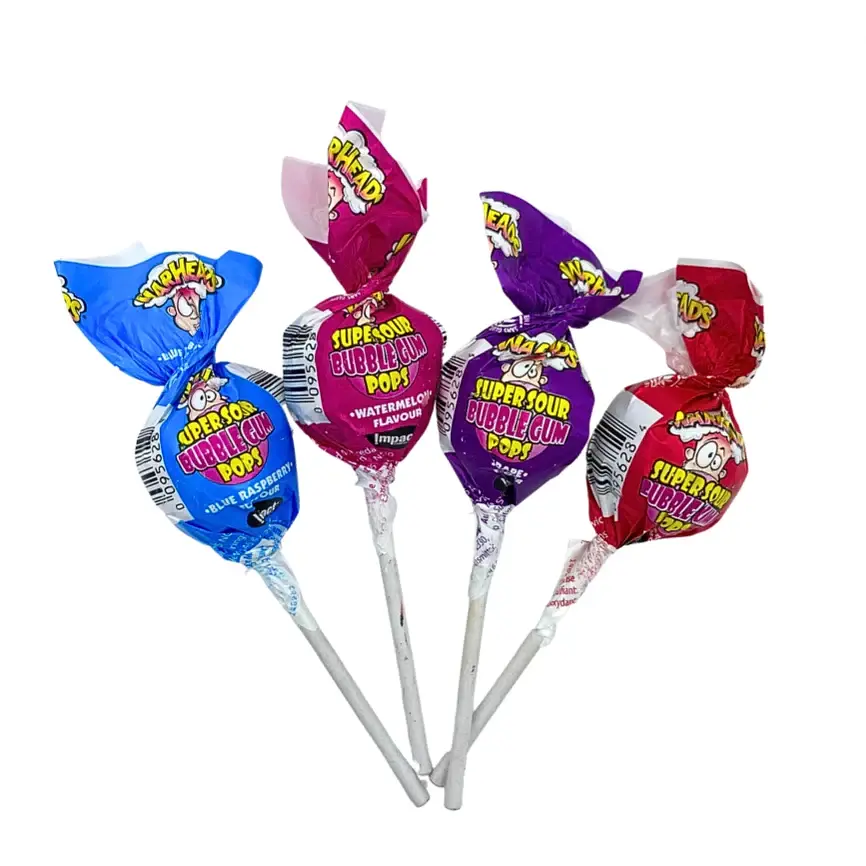 Льодяник на паличці Warheads Super Sour Bubblegum Pops, 19г - фото 5
