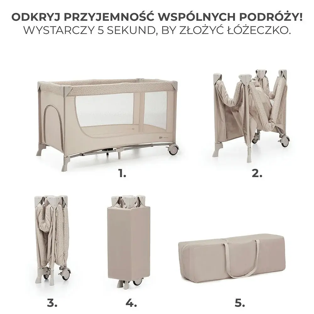 Манеж-кровать Kinderkraft Joy 2 Beige (5902533925124) - фото 8