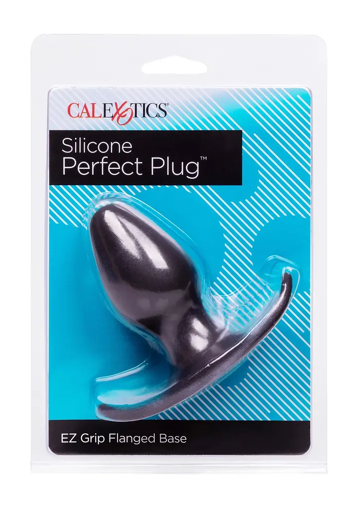 Анальна пробка CalExotics Silicone Perfect Plug 9 см (чорний) - фото 8